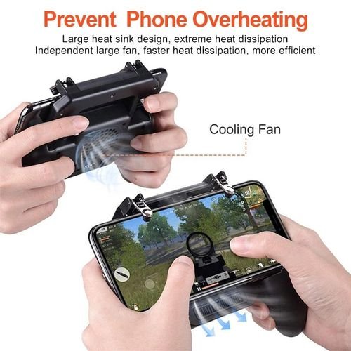 Contrôleur Mobile PUBG Gamepad 3-en-1 Version de Mise à Niveau Sensitive Shoot Aim avec Power Bank et Ventilation pour Couteaux Out Règles de Survie