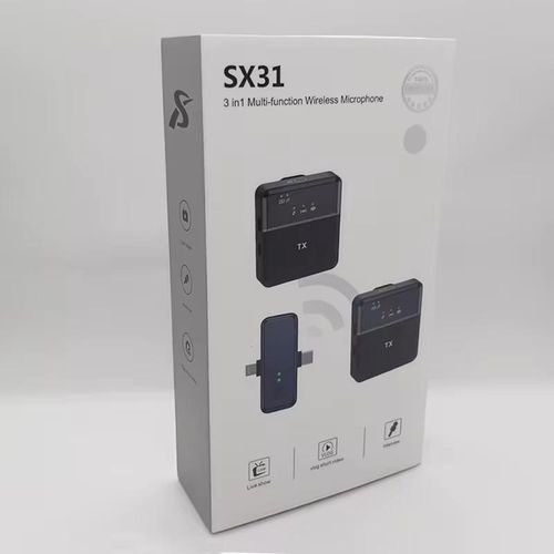 Microphone SX31 sans fil Condensateur Annulation Du Bruit pour iOS/Android /pc/pour US Android, Pc