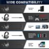 Onikuma Casque K3 de jeu stéréo filaire RGB avec micro, pour PC/PS4 PS5/Xbox/Nintendo switch