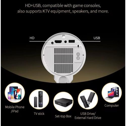 projecteur intelligent natif 1080P 4K Android vidéo WiFi Bluetooth projecteur de cinéma maison