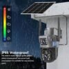 Caméra de surveillance extérieure PTZ IP 4G solaire 8MP