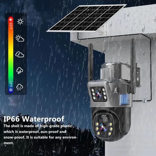 Caméra de surveillance extérieure PTZ IP 4G solaire 8MP