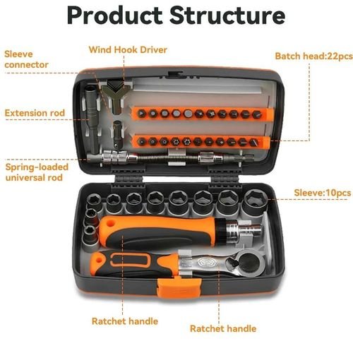 38 en 1 Jeu d'embouts de tournevis polyvalents,