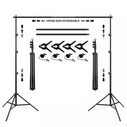 Puluz Support d'arrière-plan 2x3m réglable pour Photo, avec 3 Couleur vert + rouge + bleu