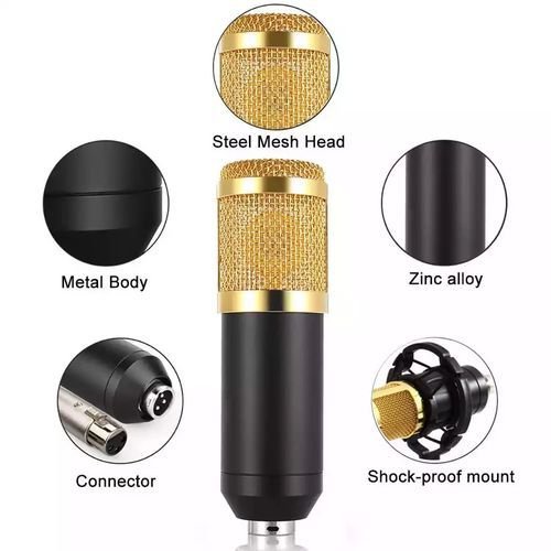 Pack Microphone de Studio avec carte son V8 Flagship et son Support Flexible
