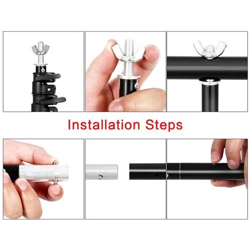General Support d'arrière-plan en métal pour studio Photo (2m x 2m)