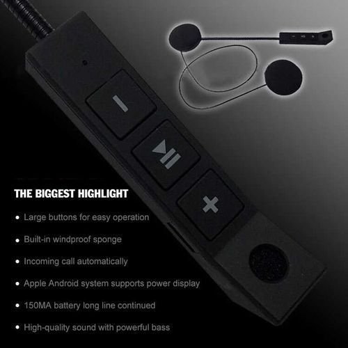 Casque sans fil Bluetooth 5.0 de moto Handsfree microphone écouteur sans fil