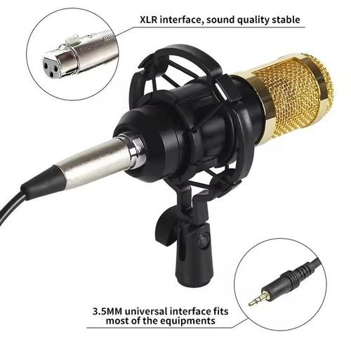 Ensemble complet de microphone   condensateur avec Carte Son