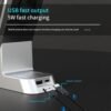 5 en 1 Chargeur sans fil 30W charge rapide avec affichage de l'heure