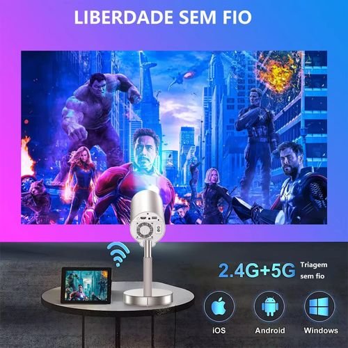 projecteur intelligent natif 1080P 4K Android vidéo WiFi Bluetooth projecteur de cinéma maison