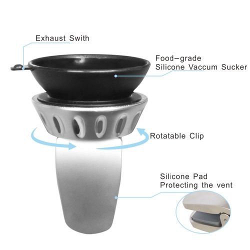 Bouton de volant rotatif à 360 ° et support de téléphone à ventouse,