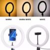 Photographie LED Selfie anneau lumière  trois vitesses en continu éclairage Dimmable 30cm