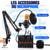 Ensemble complet de microphone   condensateur avec Carte Son