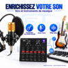 Ensemble complet de microphone   condensateur avec Carte Son