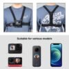 Support de Téléphone et goPro Réglable avec ceinture de poitrine et de tête