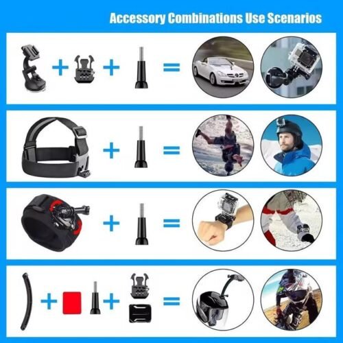 Kit d'accessoires de caméra d'action 50 en 1 pour GoPro