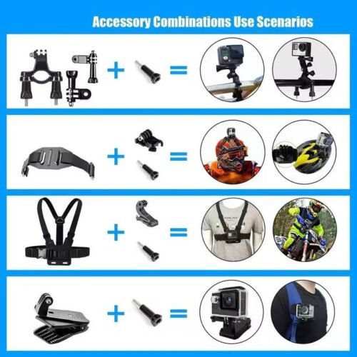 Kit d'accessoires de caméra d'action 50 en 1 pour GoPro
