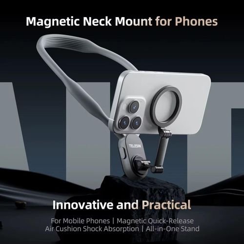 Support magnétique suspendu au cou pour téléphone