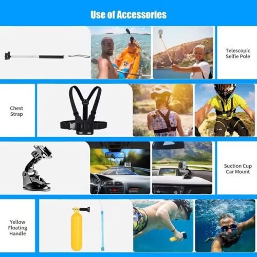 Kit d'accessoires de caméra d'action 50 en 1 pour GoPro