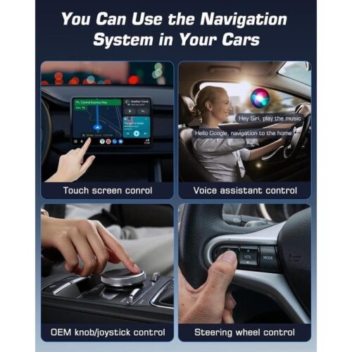 4 Adaptateur CarPlay sans fil AI Box Android Auto HDMI Multimédia pour iOS/Android