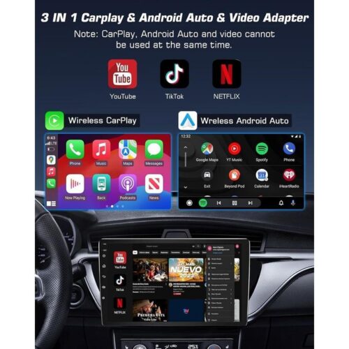 5 Adaptateur CarPlay sans fil AI Box Android Auto HDMI Multimédia pour iOS/Android