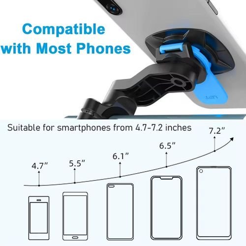 Support de téléphone pour moto, amortisseur de chocs et vibrations auto-verrouillage,