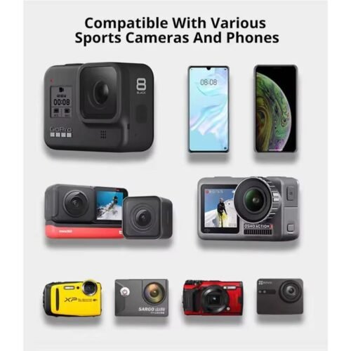 Support de Téléphone et goPro Réglable avec ceinture de poitrine et de tête