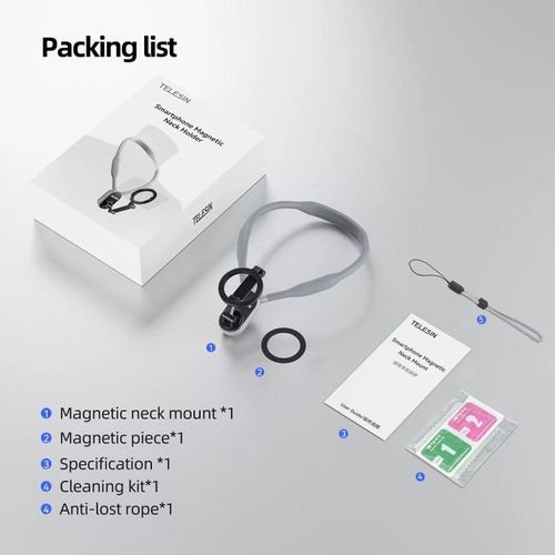 Support magnétique suspendu au cou pour téléphone