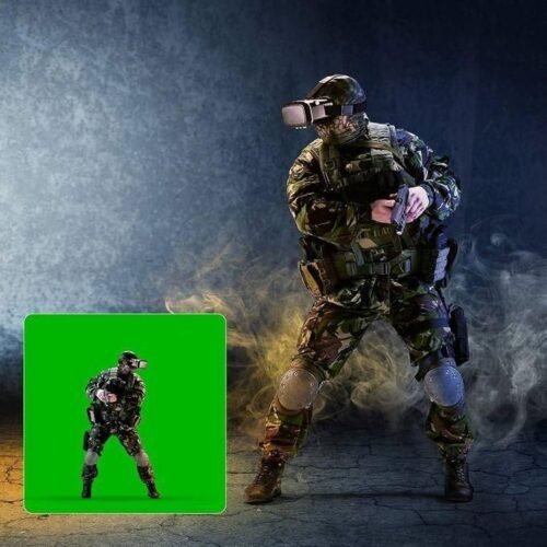 Green Screen panneau Chroma Key pliable de 2 m x 2 m pour toile de fond avec cadre à coussin d'air autobloquant