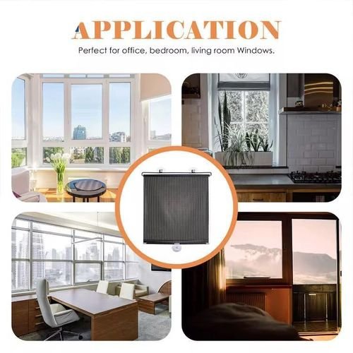 Rideau pare-soleil sans clous, confidentialité latéral isolant thermiquement pour voiture, chambre à coucher, cuisine, bureau