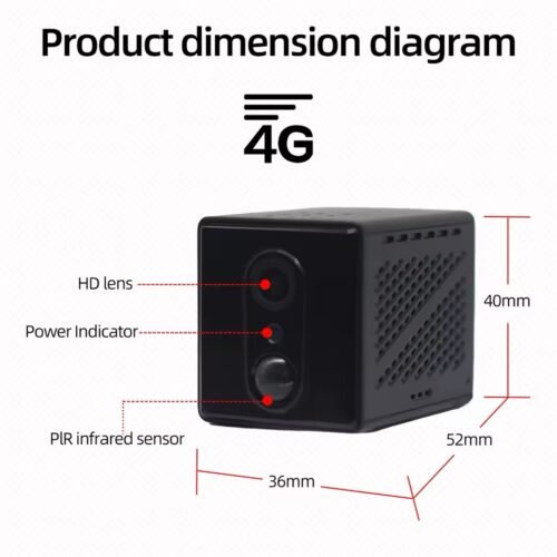 Mini caméras de surveillance 4G 5MP batterie 3000mAh