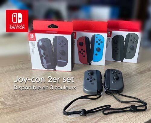 Joy-Con Nintendo Switch – paire de manettes disponibles en 3 couleurs, parfaites pour remplacer ou ajouter des contrôleurs supplémentaires, compatibles avec tous les modèles Switch.