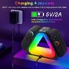Station de charge RGB pour NINTENDO SWITCH 2, recharge jusqu’à 4 manettes en même temps avec éclairage LED réglable et design compact pour un setup gaming propre.