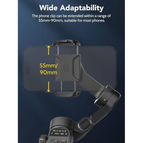 Smart X2 noir stabilisateur de cardan portatif à 3 axes avec tige d'extension pour stabilisateur de cardan de Smartphone