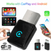 2 en 1 Adaptateur CarPlay et Android Auto sans fil pour téléphone universel