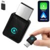 2 en 1 Adaptateur CarPlay et Android Auto sans fil pour téléphone universel