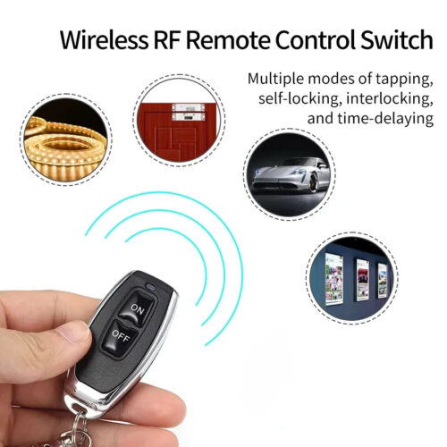 Télécommande Sans Fil 2 Boutons pour Portail, Porte de Garage et Rideau Électrique