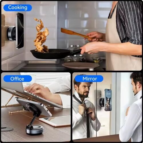 Support de téléphone magnétique sous vide pliable
