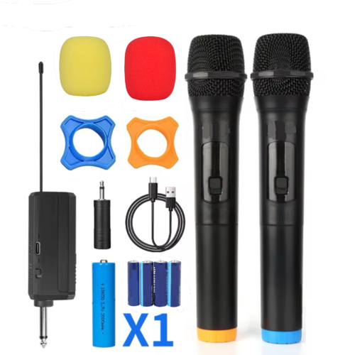 gvc.product.image_.1752434330297.151ed134-1dff-4856-bce1-a4fe3194c1b4.png Microphone portable sans fil, 2 canaux, fréquence fixe UHF