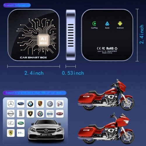 Carplay sans fil Adapter and Android Auto pour ios et Android