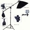 soft Box pour Studio Photo 50x70cm à quatre lampes avec support de 2M