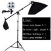 soft Box pour Studio Photo 50x70cm à quatre lampes avec support de 2M