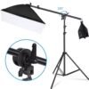 soft Box pour Studio Photo 50x70cm à quatre lampes avec support de 2M