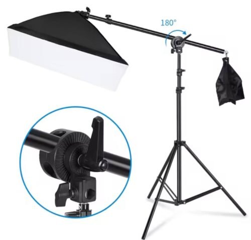 soft Box pour Studio Photo 50x70cm à quatre lampes avec support de 2M