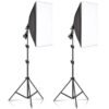 2 soft Box pour Studio Photo 50x70cm avec support de 2M