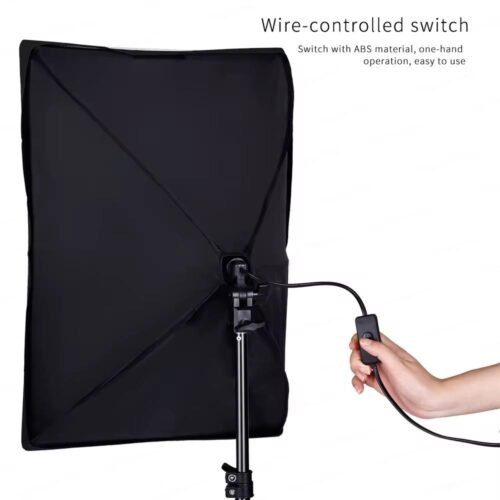 2 soft Box pour Studio Photo 50x70cm avec support de 2M