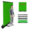 Green Screen panneau Chroma Key pliable de 2 m x 2 m pour toile de fond avec cadre à coussin d'air autobloquant