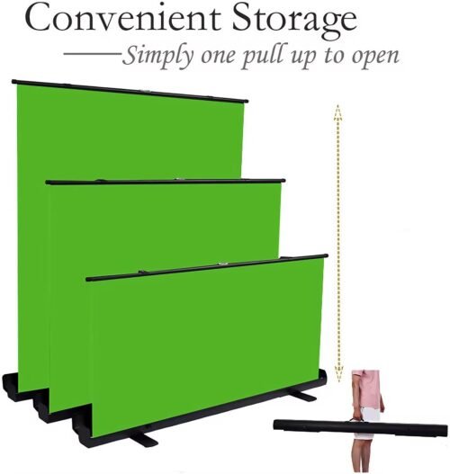Green Screen panneau Chroma Key pliable de 2 m x 2 m pour toile de fond avec cadre à coussin d'air autobloquant