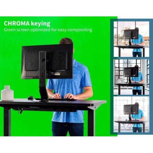 Green Screen panneau Chroma Key pliable de 2 m x 2 m pour toile de fond avec cadre à coussin d'air autobloquant