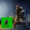 Green Screen panneau Chroma Key pliable de 2 m x 2 m pour toile de fond avec cadre à coussin d'air autobloquant